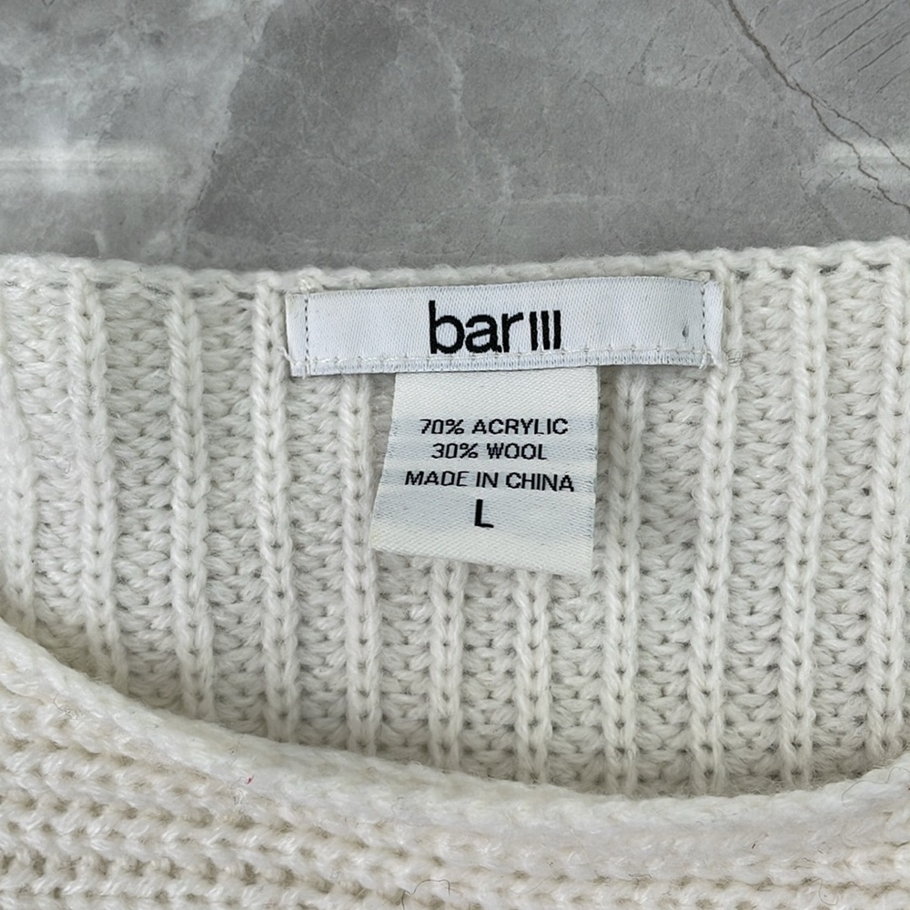 Women's Bar III Knit Zipper High Low Long Sleeve Sweater Large - Picture 12 of 13